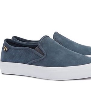 Tory Burch Lennon Navy Slip On Sneaker Size 10